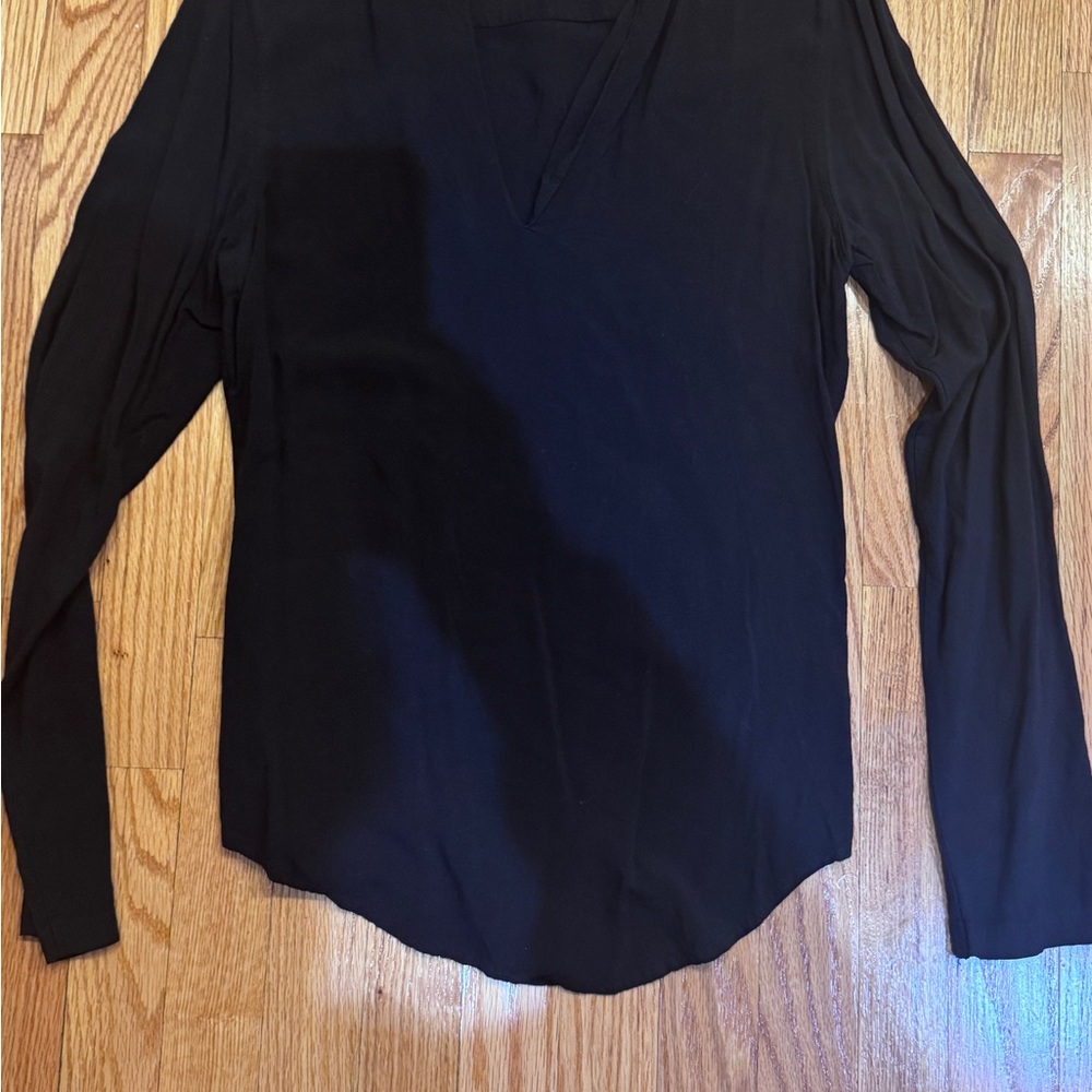 ASOS Black V-Neck Long Sleeve Top